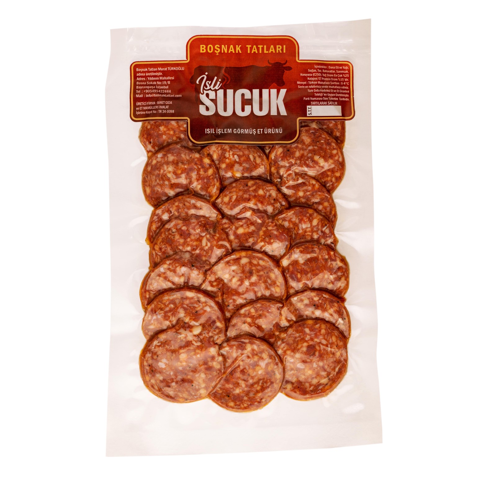 İsli Boşnak Sucuğu Dilimli 100 Gr